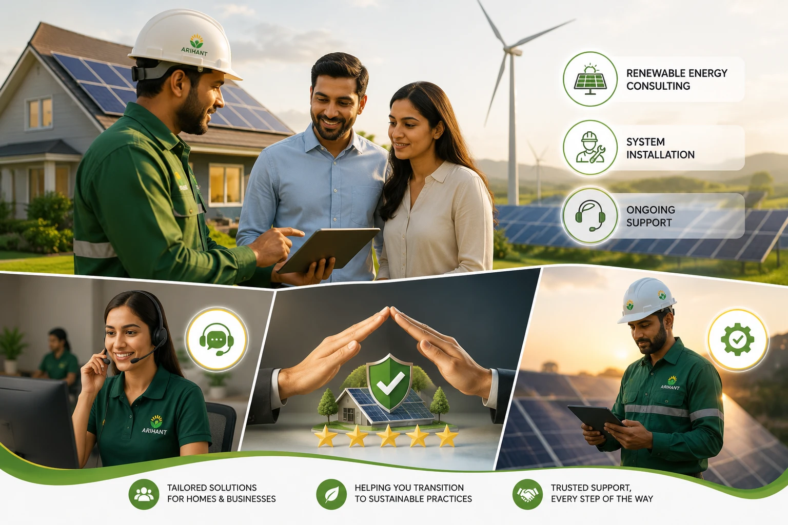Happy family/Happy solar customer service